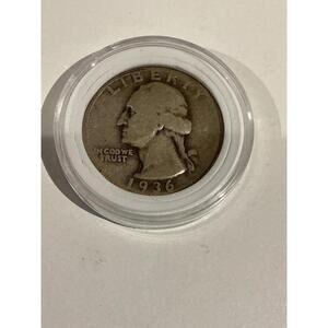 1936-S Washington Quarter – 90% Silver – Circulated – San Francisco Mint G/VG